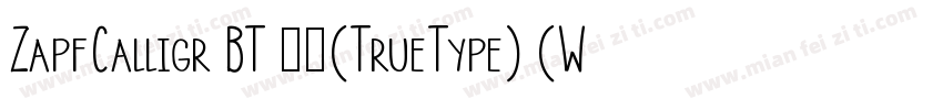 ZapfCalligr BT 常规(TrueType) (Wester字体转换